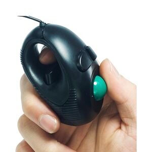 YUMQUA Y-01 Finger Mouse Handheld Trackball Wired USB Mini 4D Mouse Black